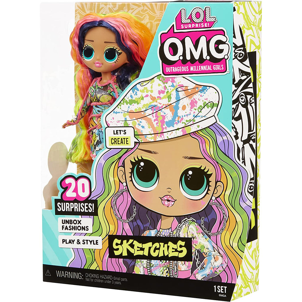 L.O.L Surprise OMG Sketches Fashion Doll with 20 Surprises  Multicolor Age- 3 Years & Above