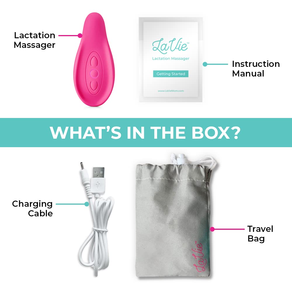La Vie Lactation Massager for Moms Rose