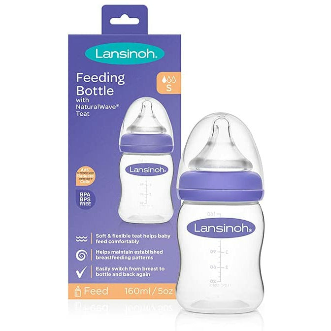 Lansinoh Feeding Bottle with NaturalWave Teat 160Ml