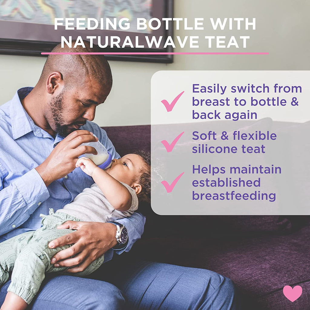 Lansinoh Feeding Bottle with NaturalWave Teat 160Ml