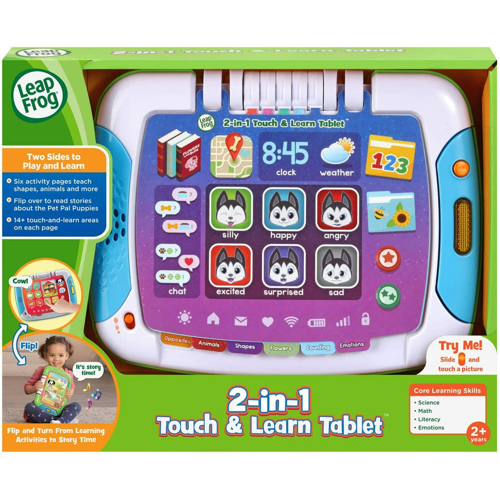 LeapFrog 2-in-1 Touch & Learn Tablet Multicolor Age-2 Years & Above
