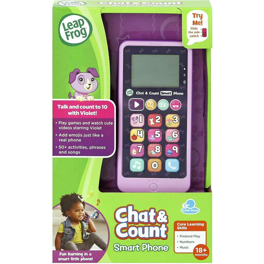 LeapFrog Chat & Count Smart Phone Refresh Violet Age-18M+