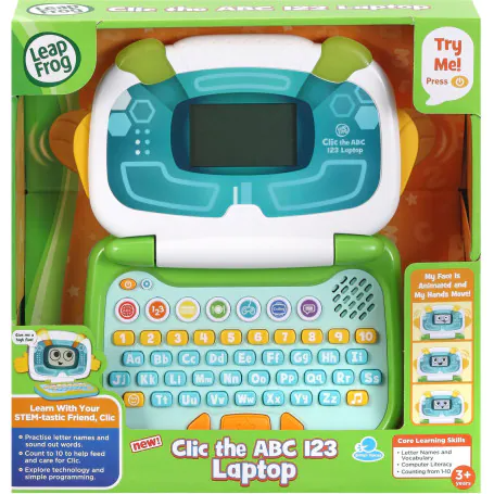 Leap Frog Clic the ABC 123 Laptop Green/Yellow Age- 12 Months & Above
