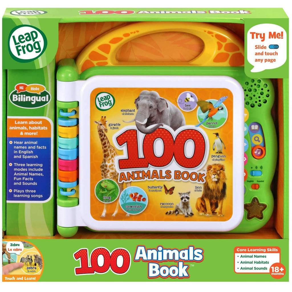 Leapfrog 100 Animals Book (French + English) 18-48M