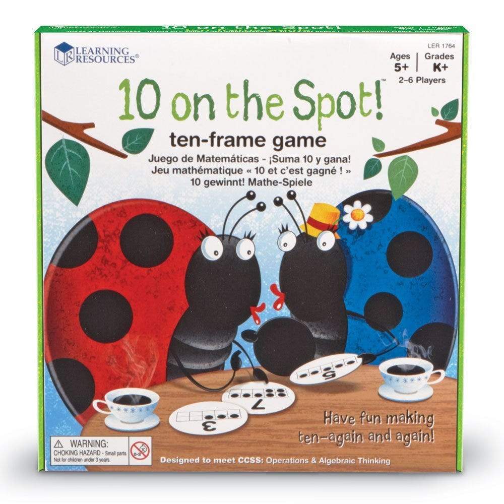 Learning Resources 10 On The Spot! ™ Ten Frame Game 5+