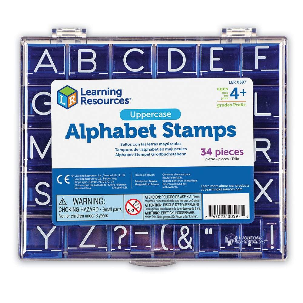 Learning Resources Uppercase Alphabet ,Punctuation Stamps 4+