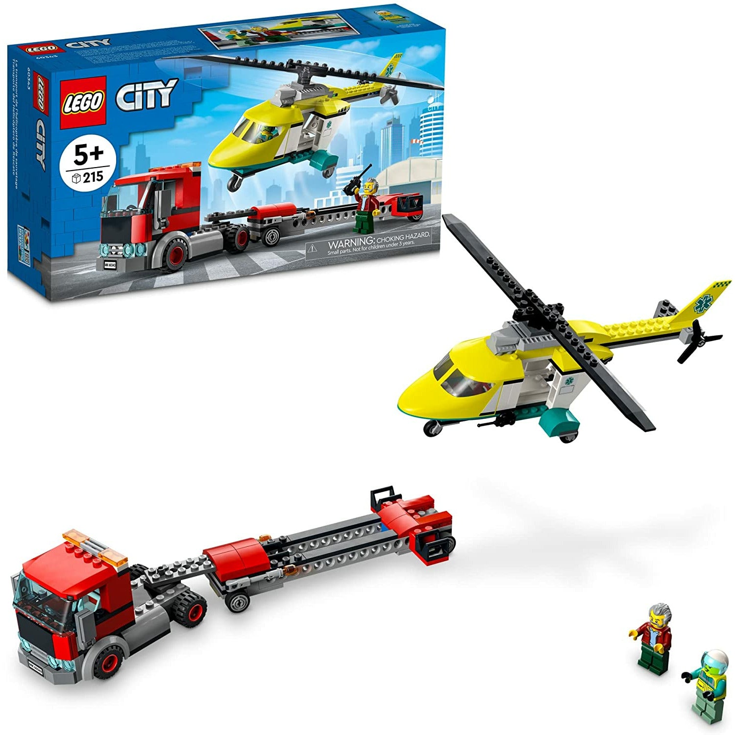 Lego City Rescue Helicopter Transport Set 5Y+ Peekaboo