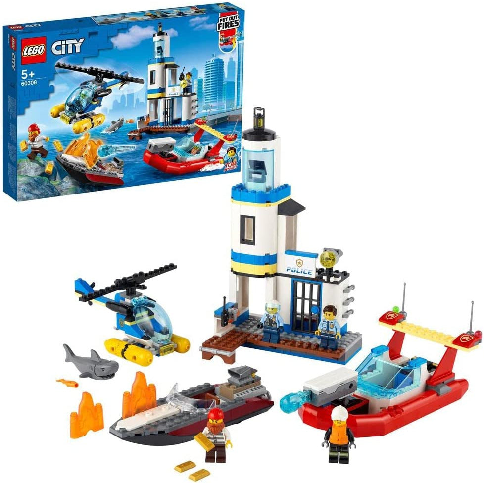 Lego City Seaside Police and Fire Mission Age- Years Above