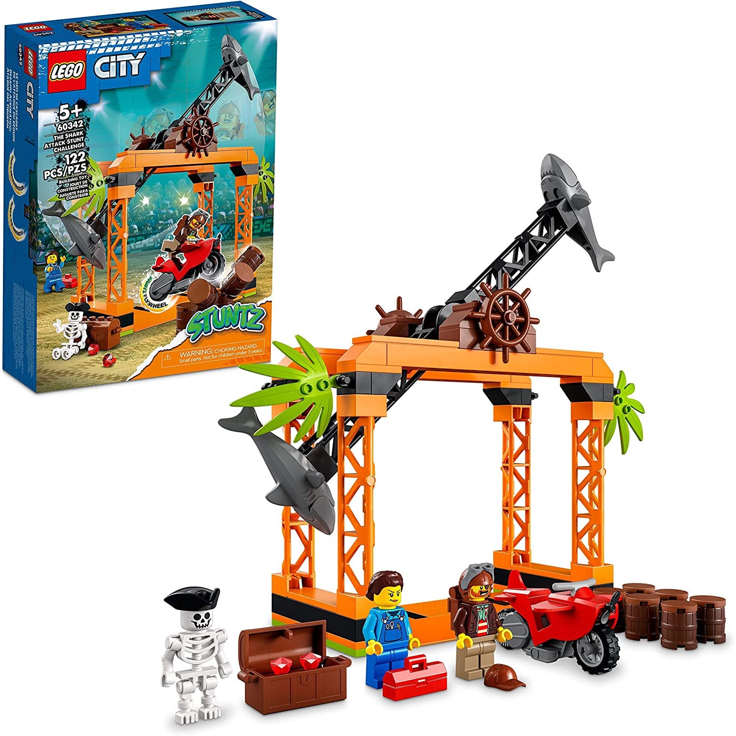 Lego City The Shark Attack Stunt Challenge Age- Years Above