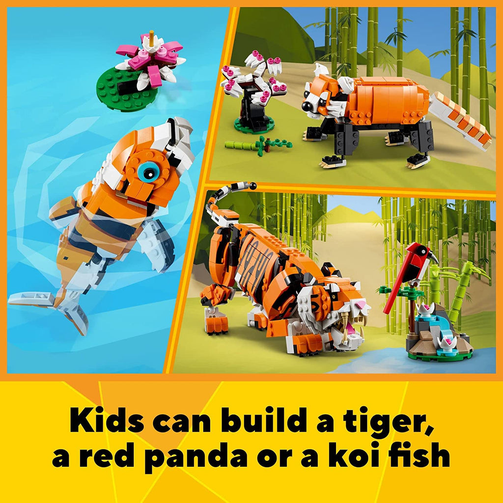 Lego Creator 3 in 1 Majestic Tiger Age- 9 Years & Above