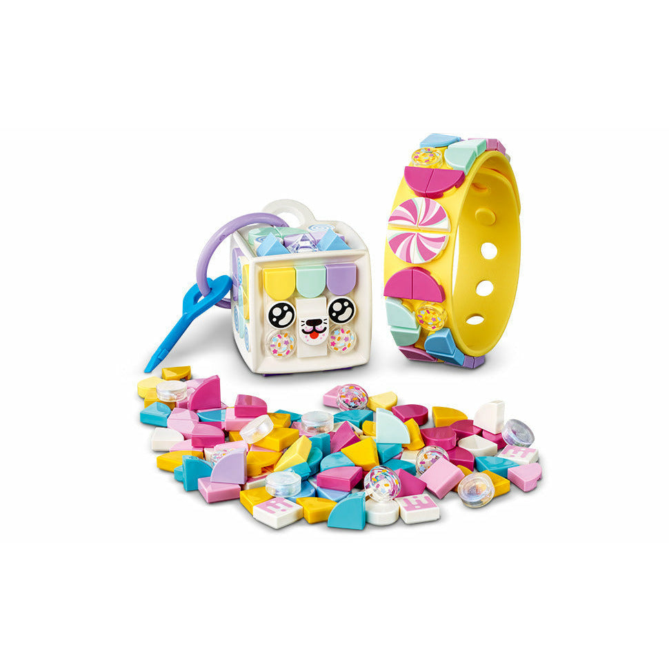 Lego DOTS Candy Kitty Bracelet & Bag Tag, 2 in 1 Jewellery Accessories DIY Craft Set 6Y+