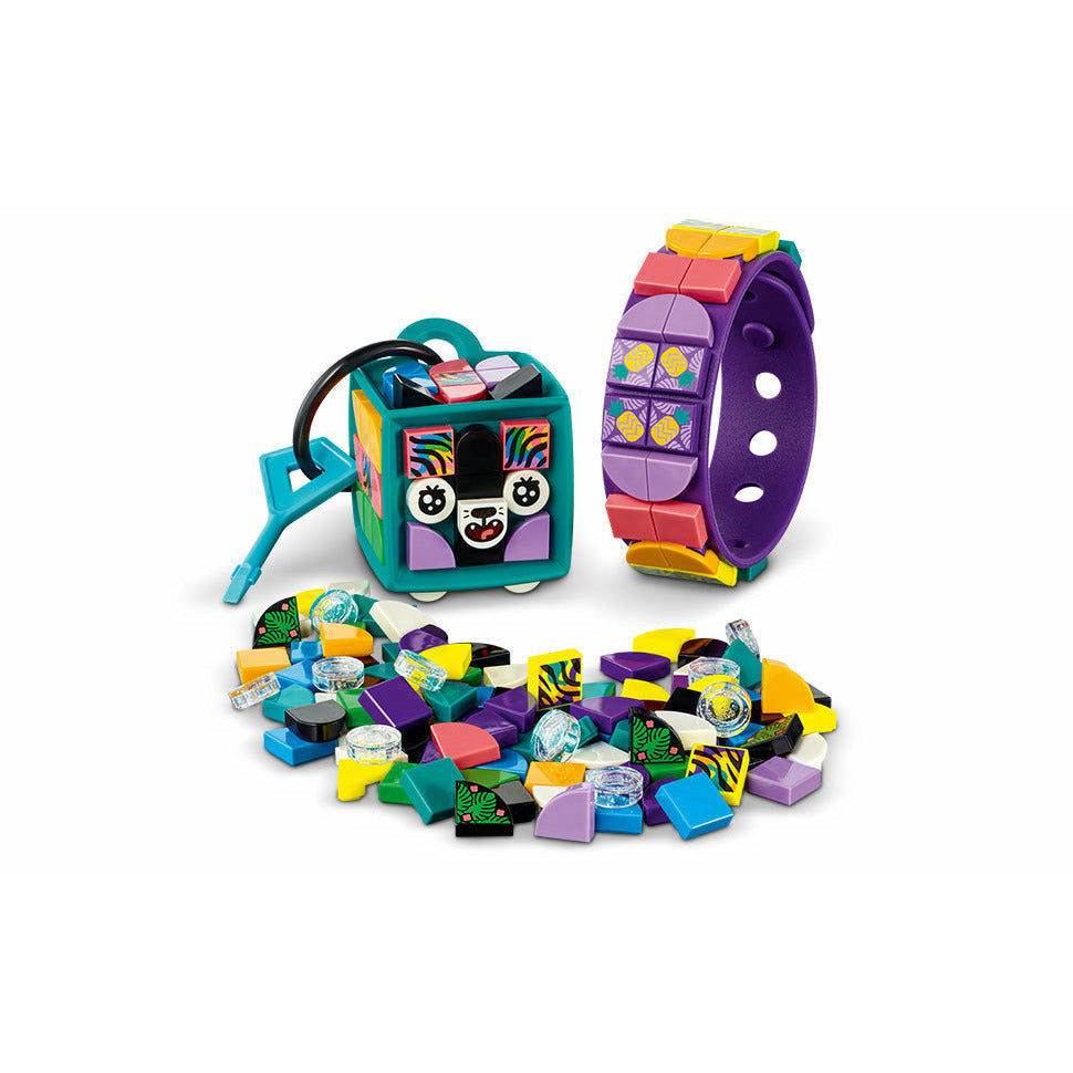 Lego DOTS Neon Tiger Bracelet & Bag Tag Set 6Y+