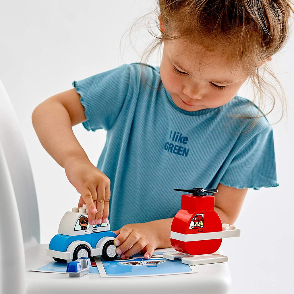 Lego® Duplo® Fire Helicopter & Police Car 18m+