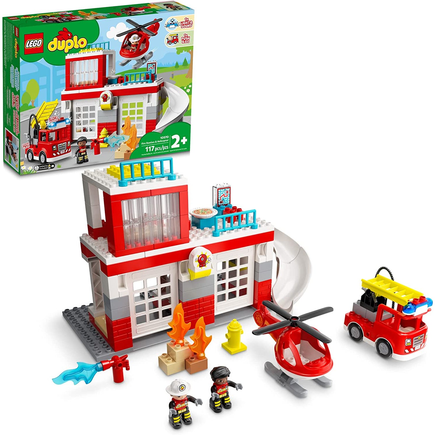 Lego Duplo Fire Station Helicopter Age 2 Years Above Peekaboo