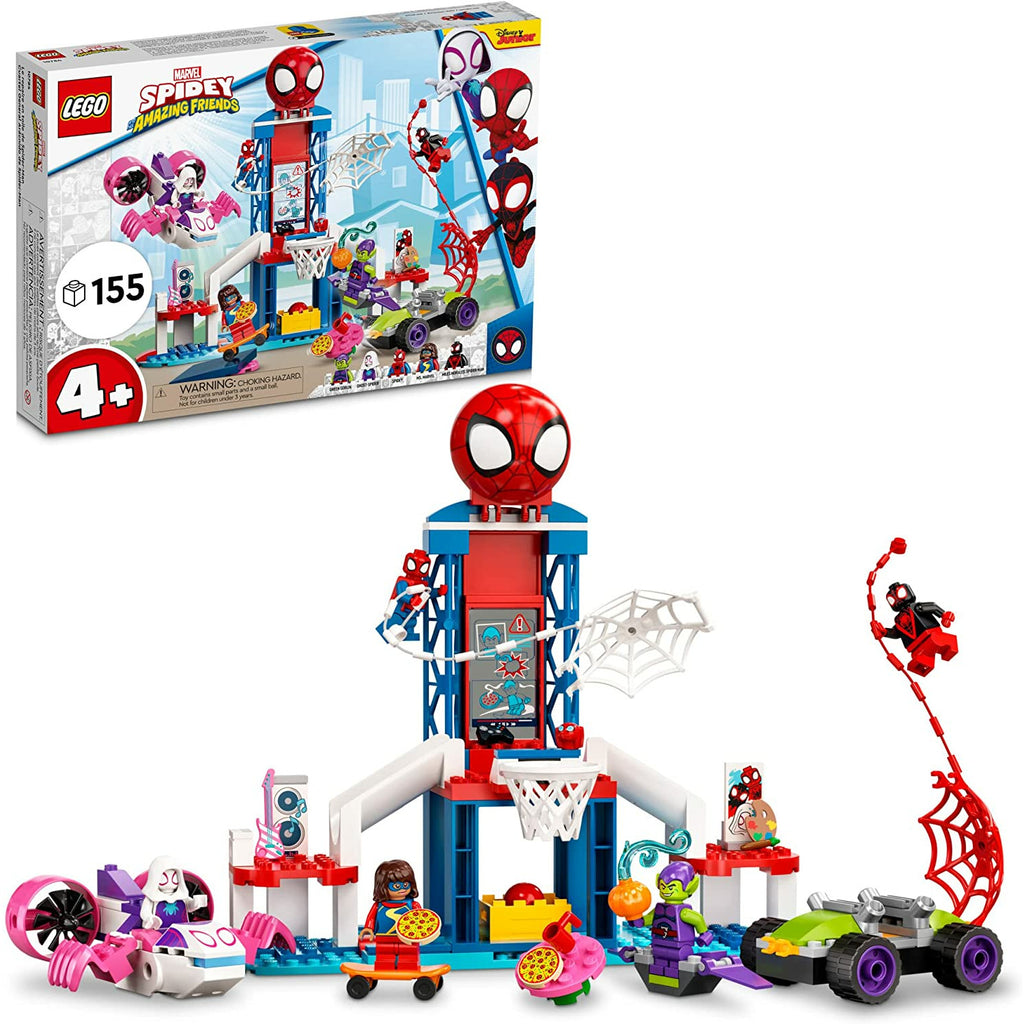 Lego Marvel Spidey and His Amazing Friends Spider-Man Webquarters Hangout Set 4Y+
