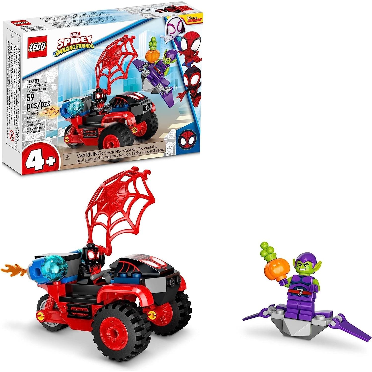 Lego Miles Morales Spider-Man's Techno Trike Playset Age- Years