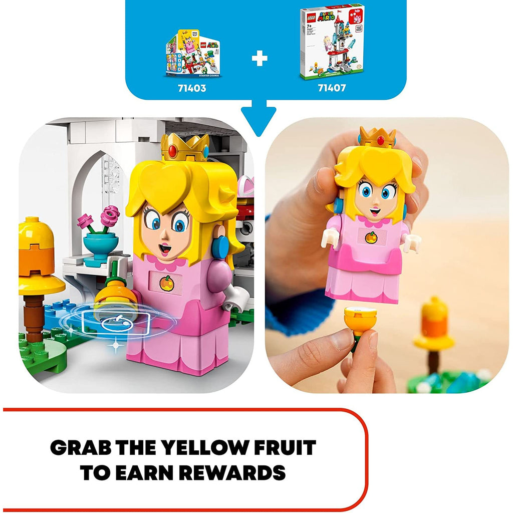 Lego Super Mario Cat Peach Suit and Frozen Tower Expansion Set Age- 7 Years & Above