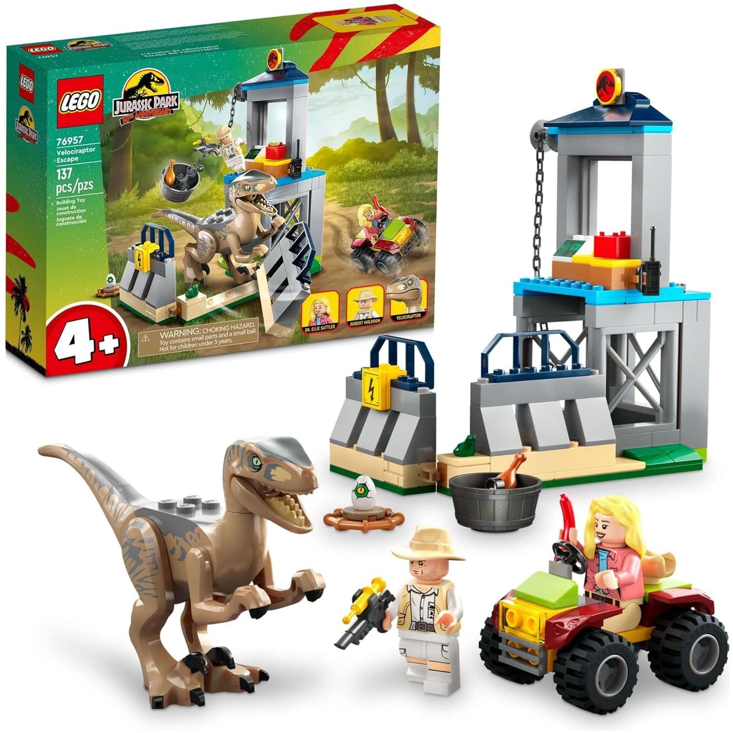 Lego Velociraptor Escape Playset Age- 4 Years & Above