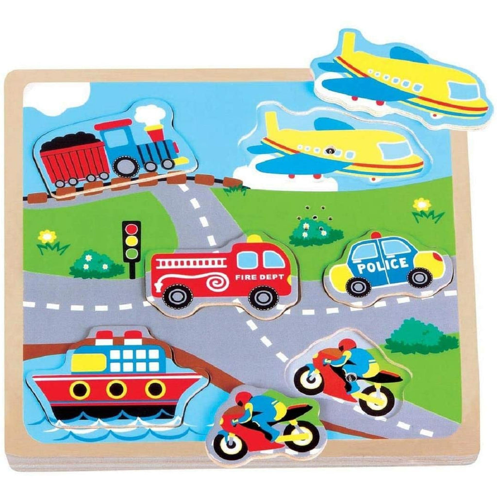 Lelin Transport Sound Puzzle Age 1Y+ 