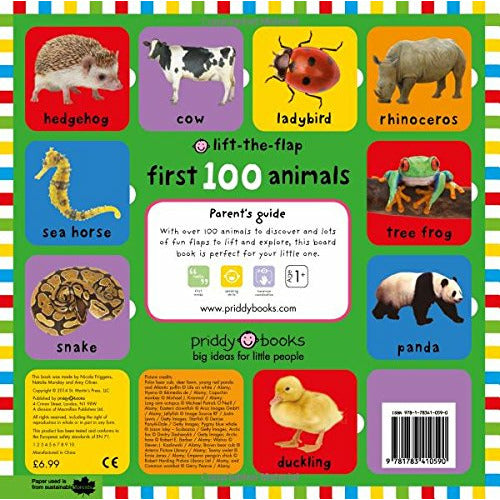 Lift-the-Flap First 100 Animals Book Age- 12 Months & Above