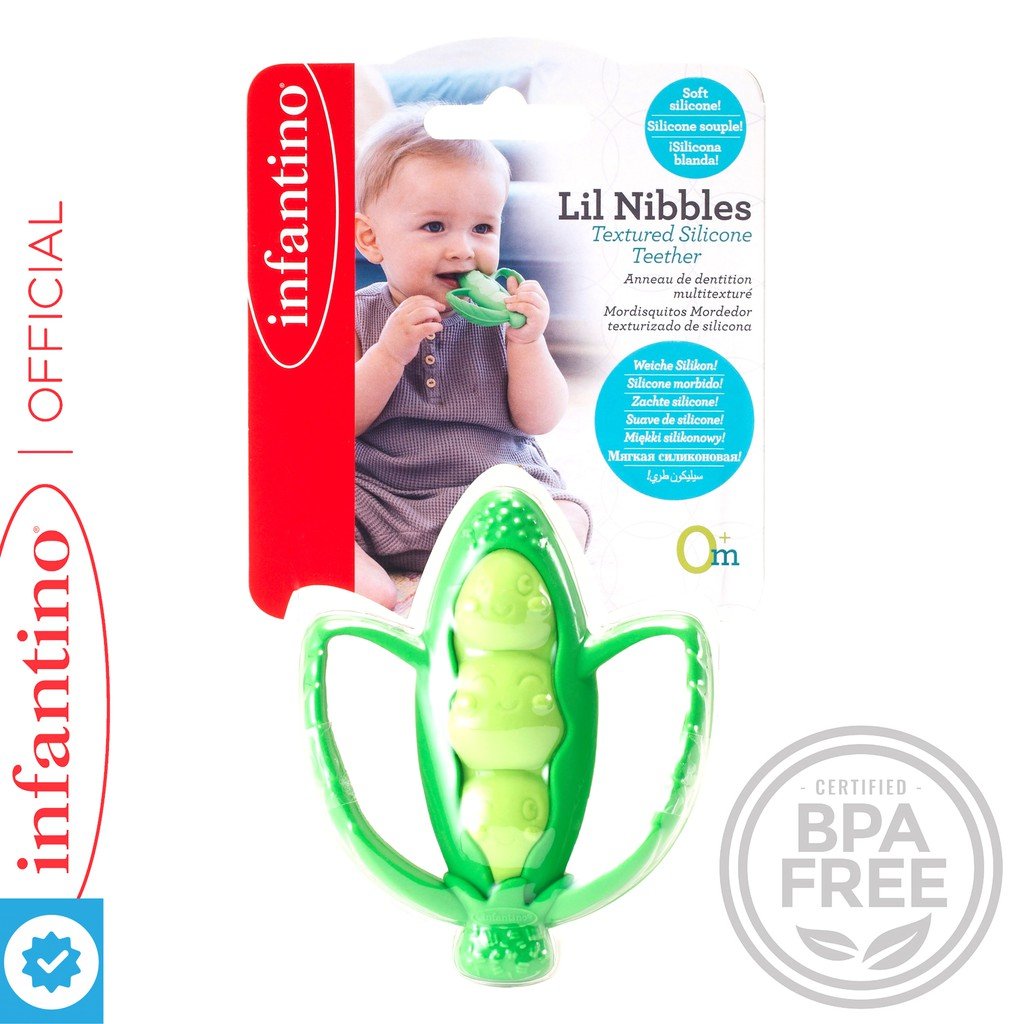 Infantino Lil Nibbles Textured Silicone Teether 0M+