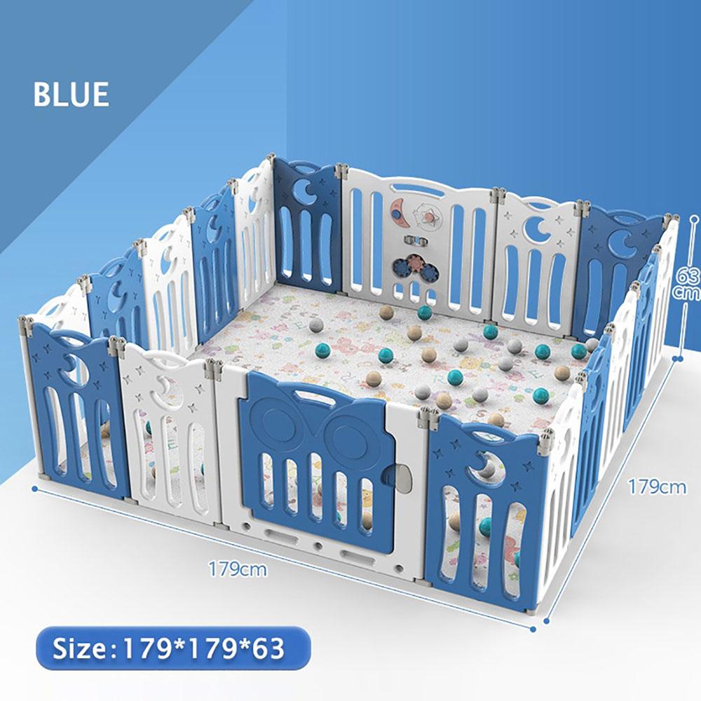 Little Angel Foldable Fence-Blue (179X179X63)