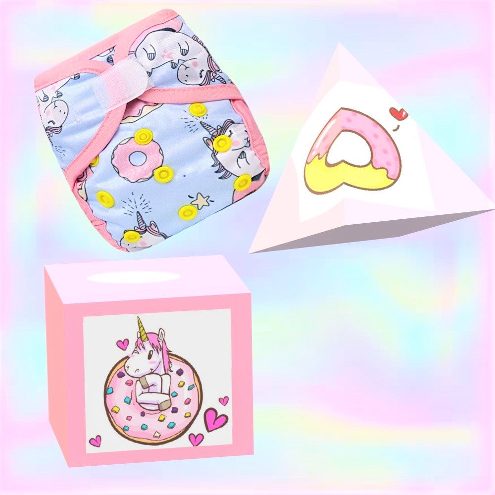 Little Story New Born Reusable Diaper With Insert - Unicorn Age 3-24M Unisex