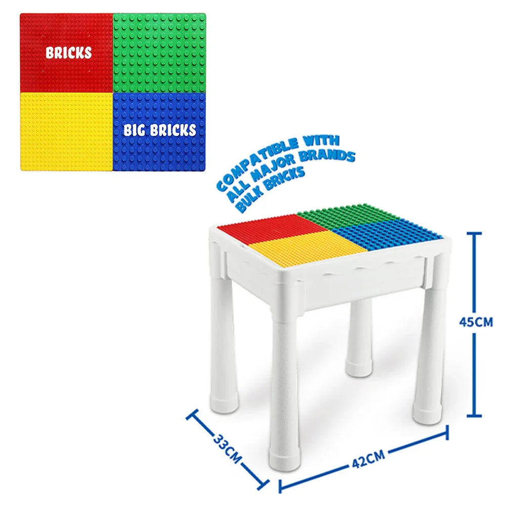 Block Table Activity Little Story 4in1 Activity and Block Table with 50 Blocks Large ...
