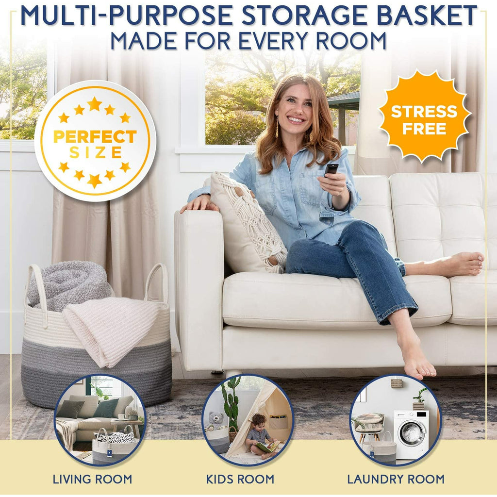 Little Story Multi-Purpose/Laundry Caddy Basket Xxl - Grey Unisex