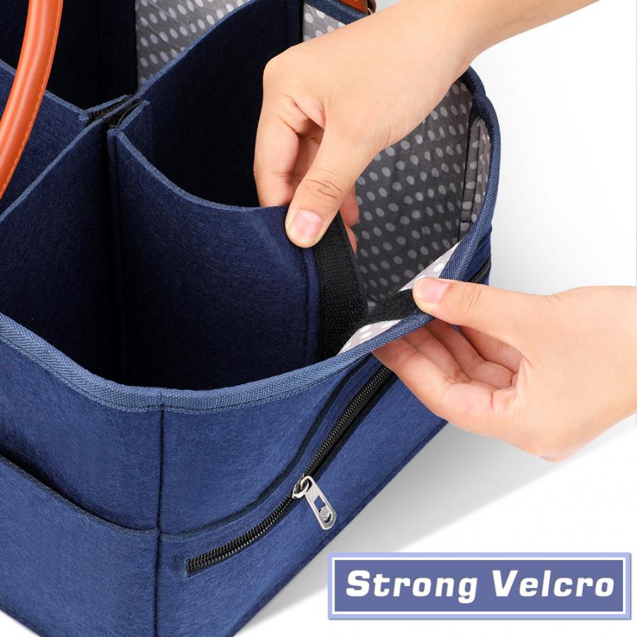 Little Story Premium Diaper Caddy - Blue Unisex