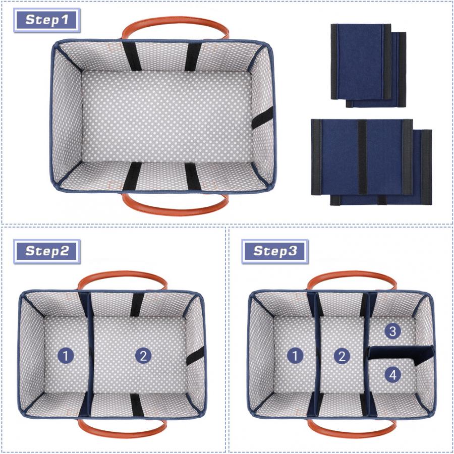Little Story Premium Diaper Caddy - Blue Unisex