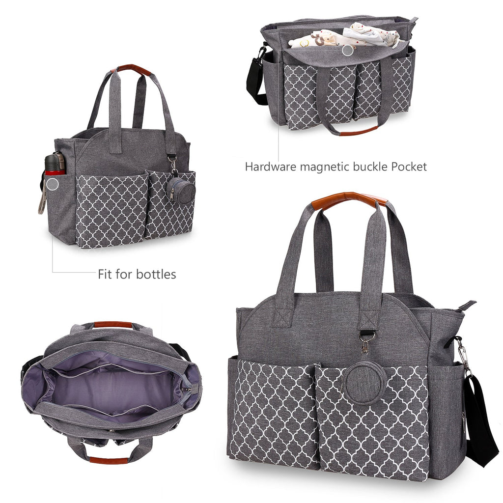Little Story Signature Diaper Bag - Grey Unisex