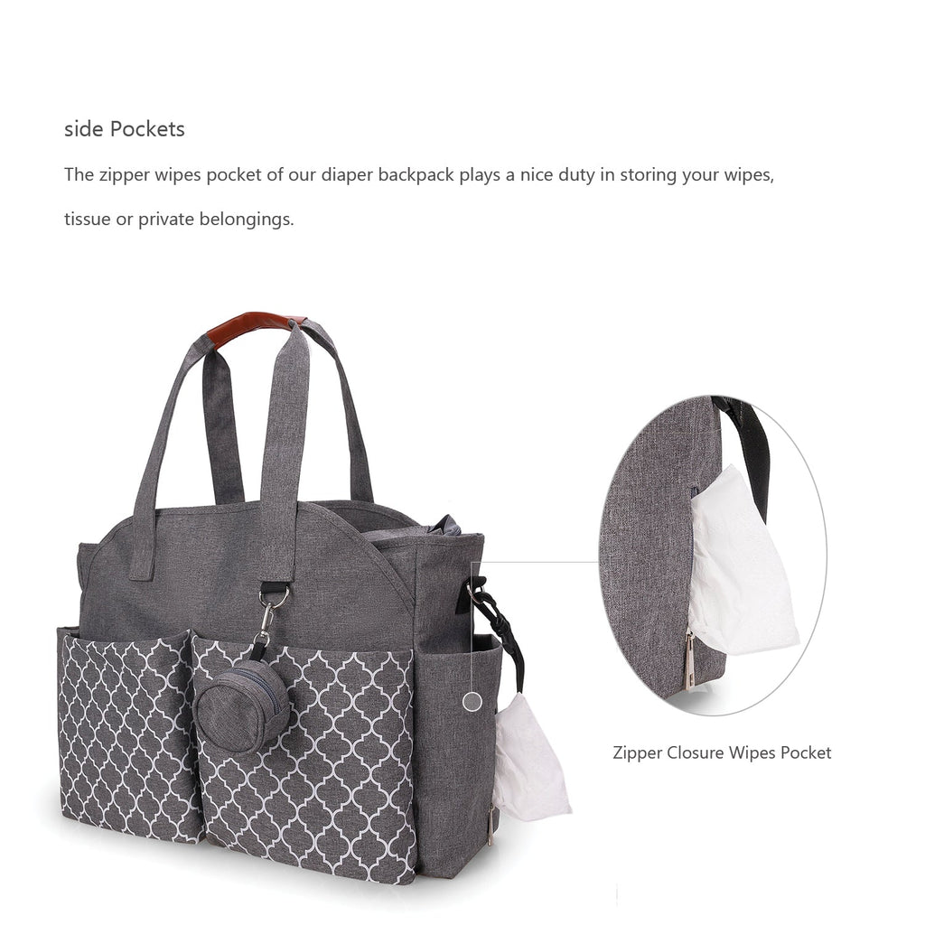 Little Story Signature Diaper Bag - Grey Unisex