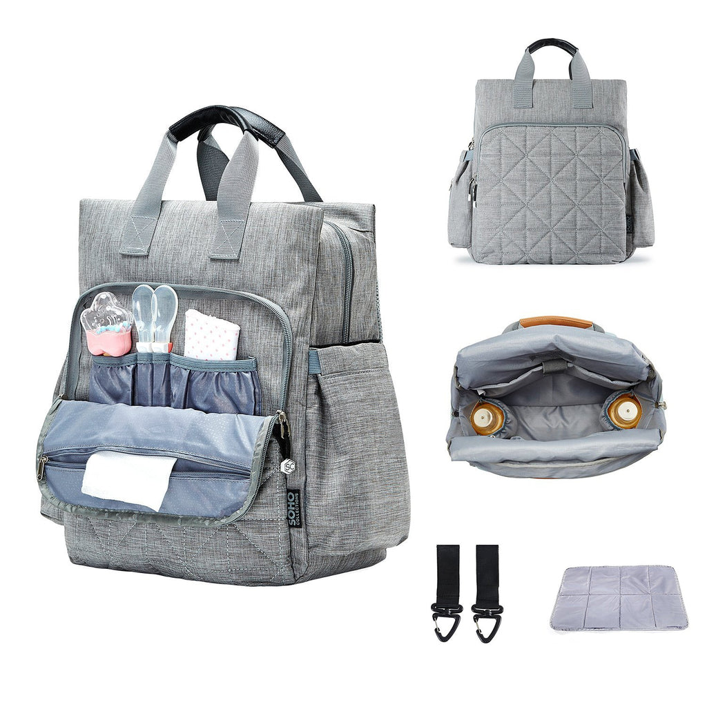 Little Story Styler Diaper Backpack - Grey Unisex