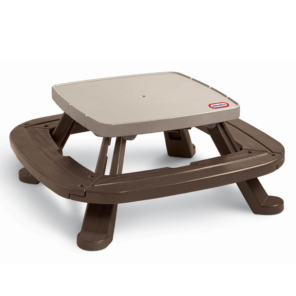 Little Tikes-Fold N Store Picnic Table With Market Umbrella Age 2-8Y