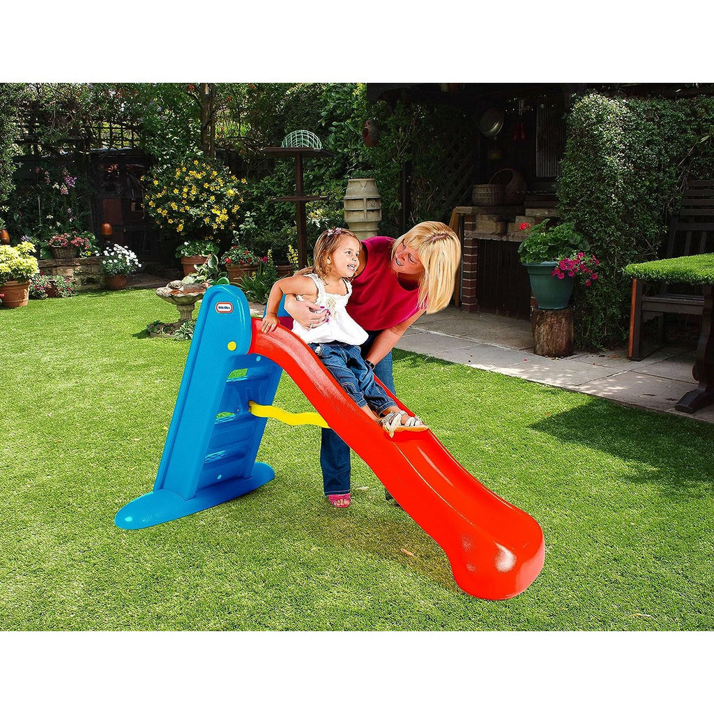 Little Tikes Primary Easy Store Large Slide (150 cm) Red/Blue Age- 2 Years & Above