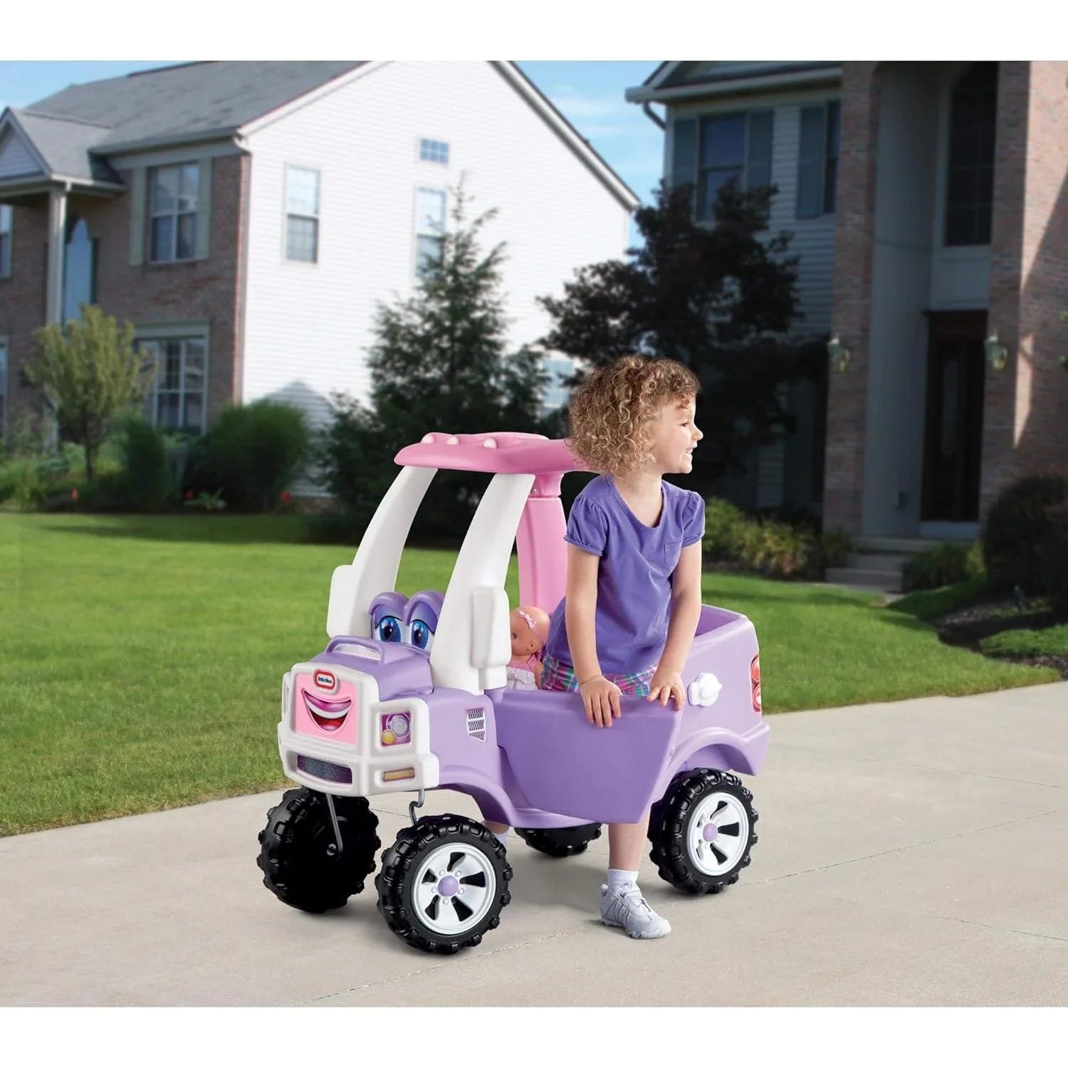 Little Tikes Princess Cozy Truck Ride-On Pink/Purple Age- 18 Months to 36 Months
