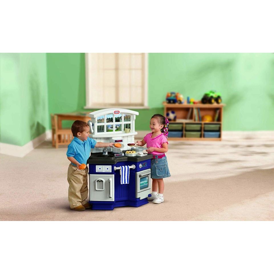 Little Tikes Side by Side Kitchen white/Navy Blue Age- 3 Years to 6 Years