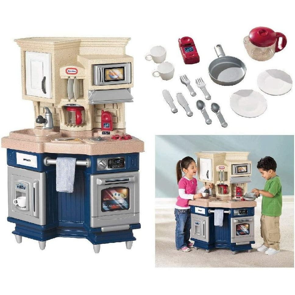 Little Tikes Super Chef Kitchen Natural/Navy Blue Age- 3 Years to 6 Years
