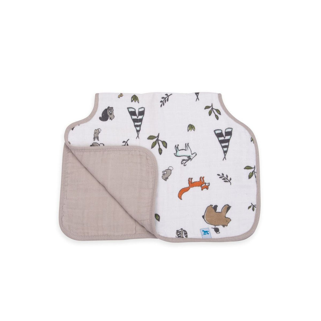 Little Unicorn Cotton Muslin Burp Cloth Forest Friends Age 0+ Boy