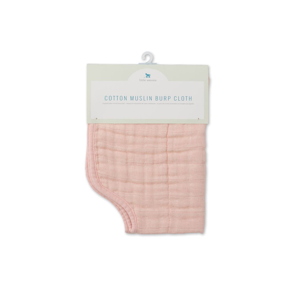 Little Unicorn Cotton Muslin Burp Cloth Taupe Cross Multicolor Age- Newborn & Above