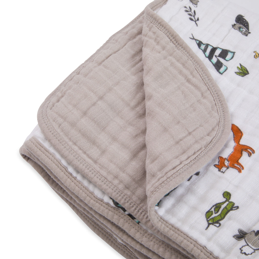 Little Unicorn Cotton Muslin Quilt Forest Friends Age 0+ Boy