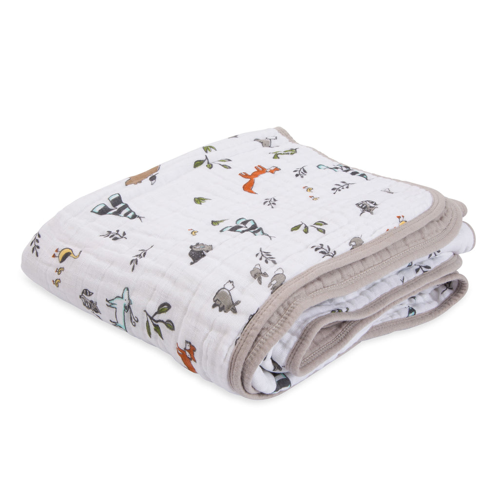 Little Unicorn Cotton Muslin Quilt Forest Friends Age 0+ Boy
