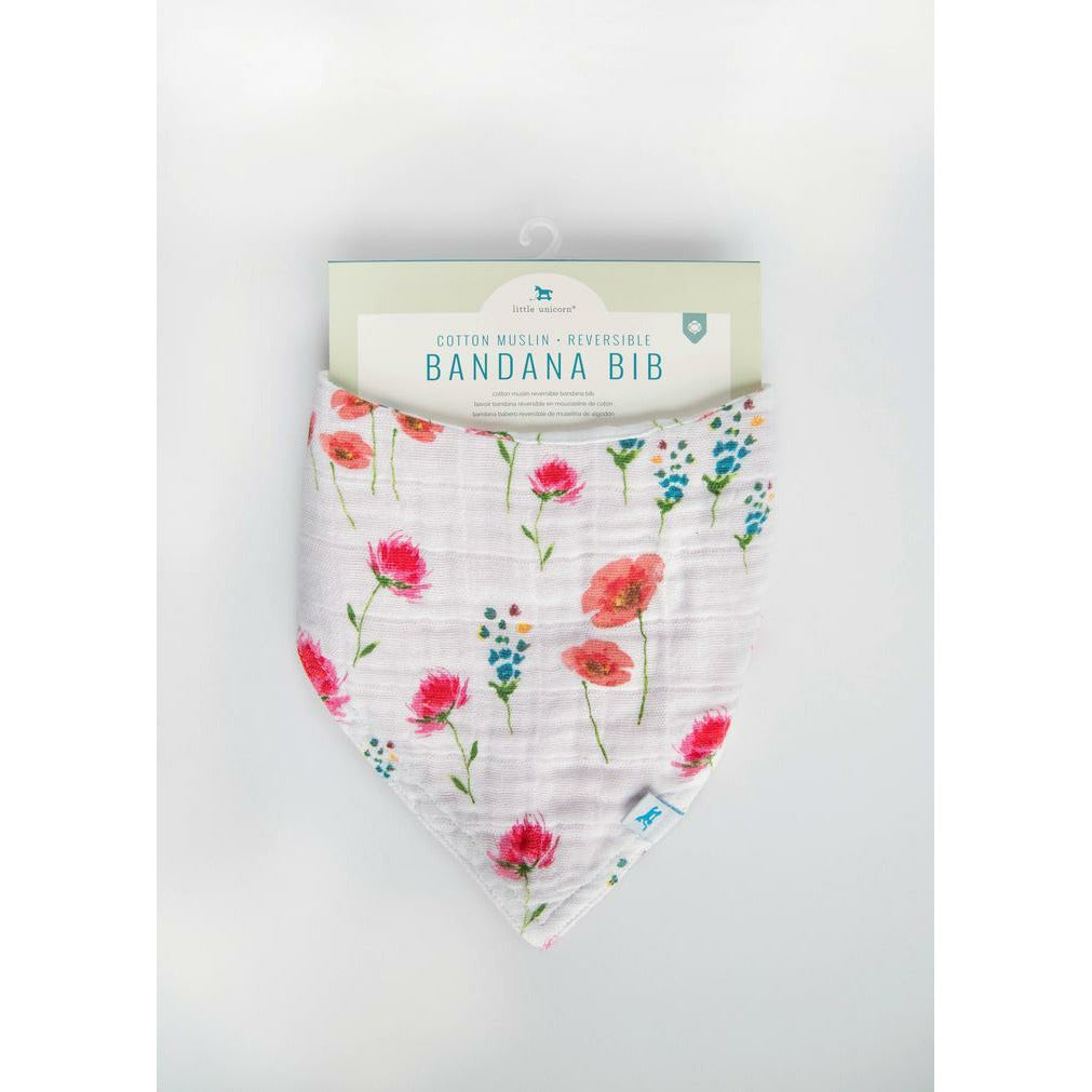 Little Unicorn Cotton Muslin Reversible Bandana Bib Wild Mums 2 Age 0+ Girl