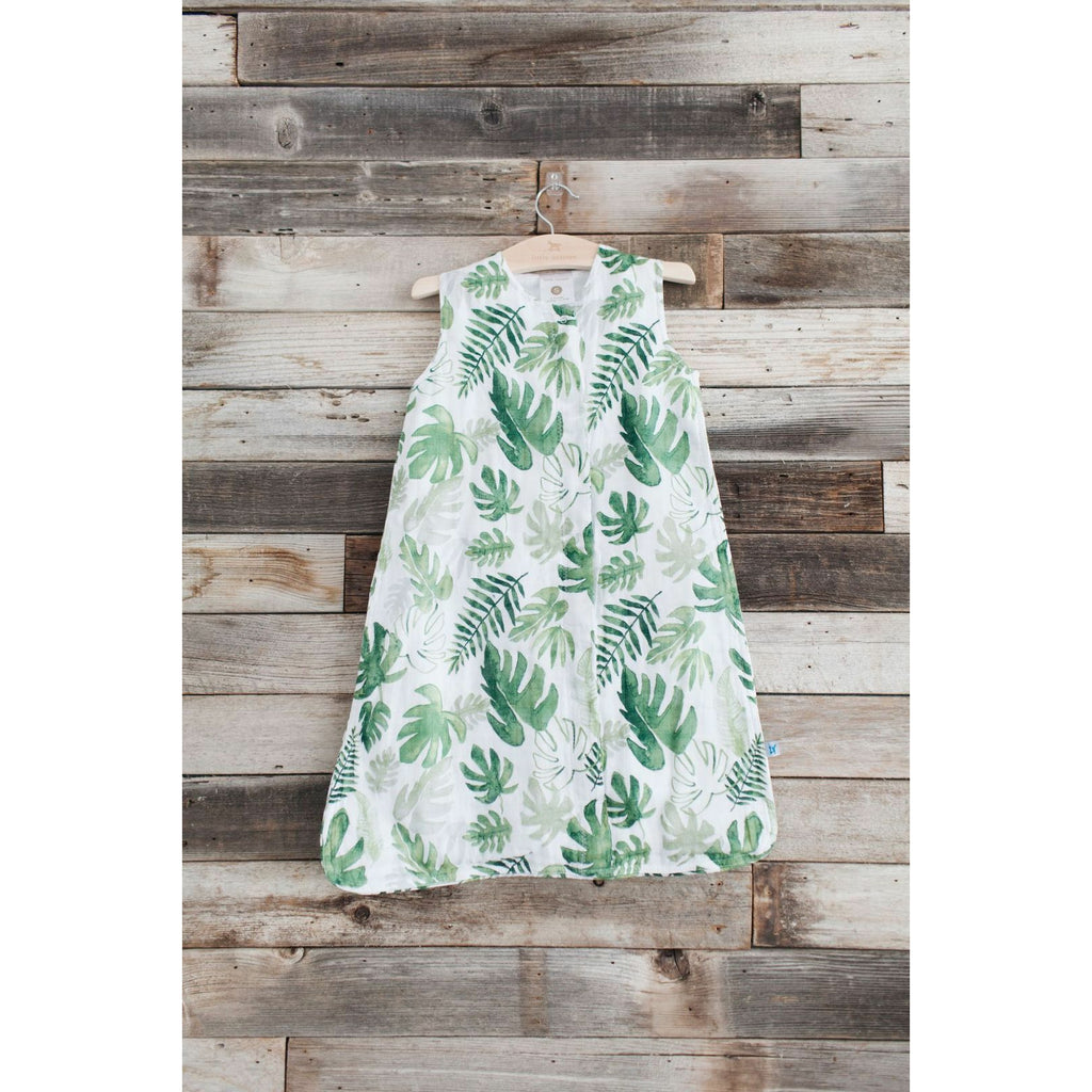 Little Unicorn Cotton Muslin Sleep Bag Medium Tropical Leaf Age 6-12M Unisex