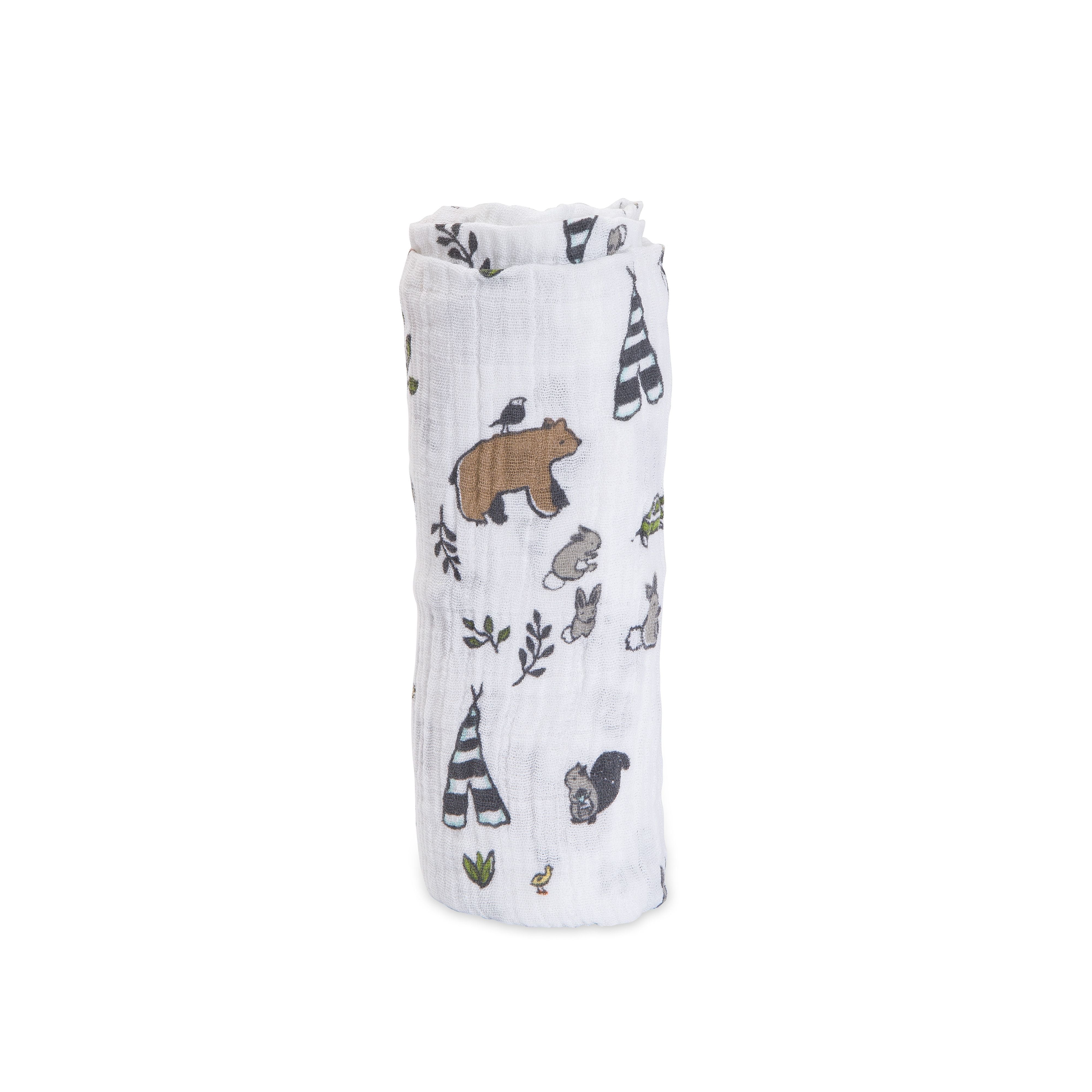Little Unicorn Cotton Muslin Swaddle Forest Friends Age 0+ Boy Peekaboo
