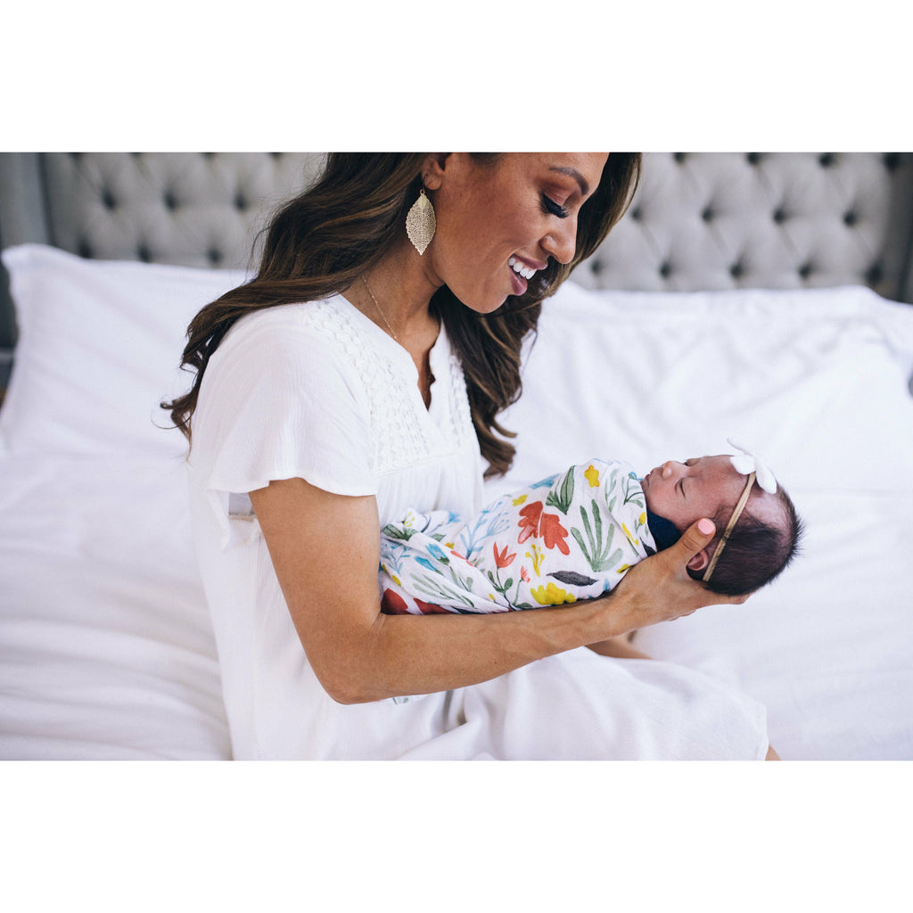 Little Unicorn Cotton Muslin Swaddle Single - Meadow Age-Newborn & Above