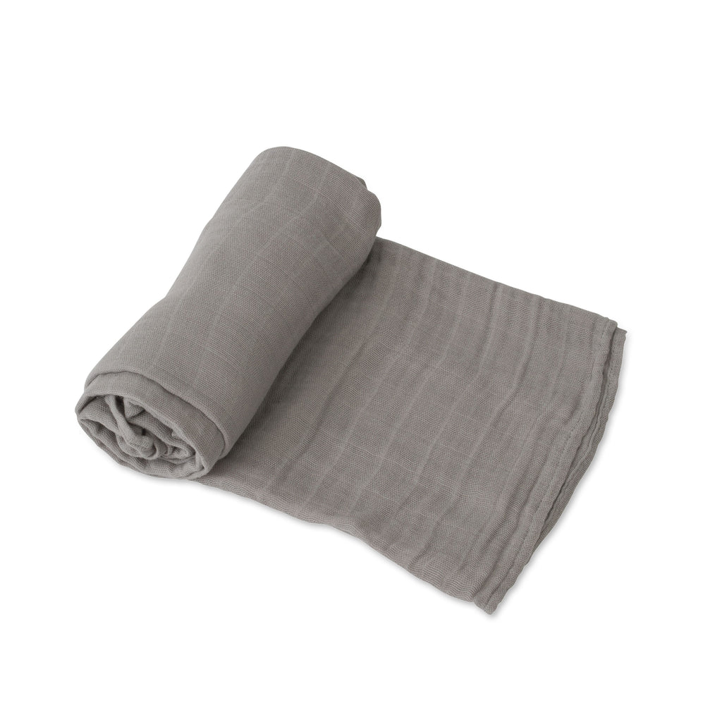 Little Unicorn Cotton Muslin Swaddle Single - Nickel Age-Newborn & Above