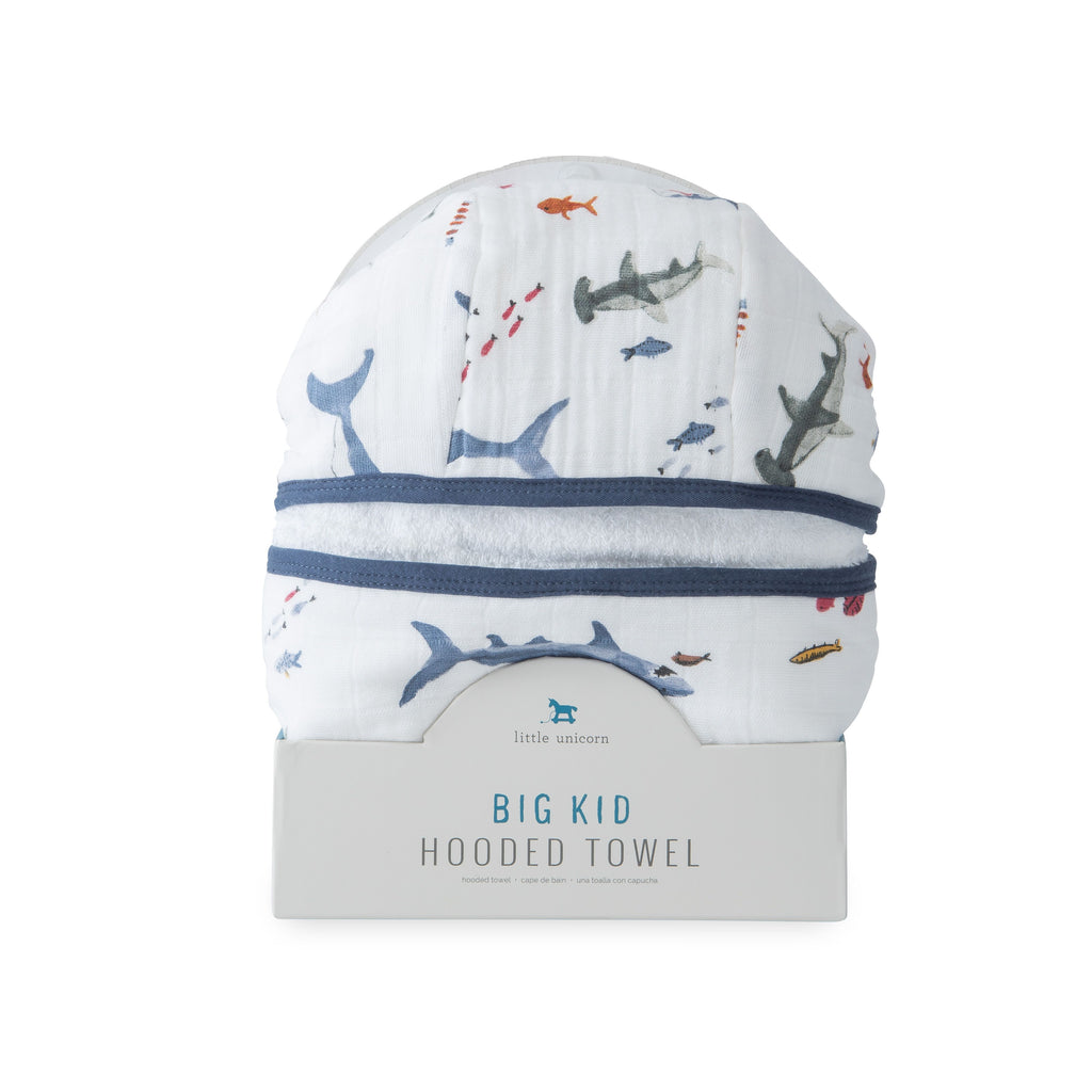 Little Unicorn Hooded Towel Big Kid Shark Age 2-5Y Boy
