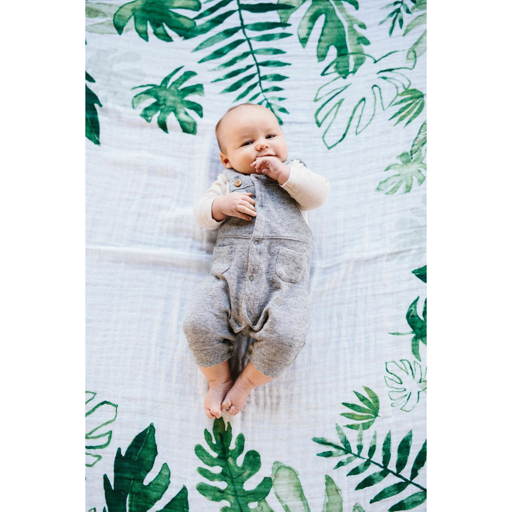Little Unicorn Photo Blanket Tropical Leaf Age 0+ Unisex